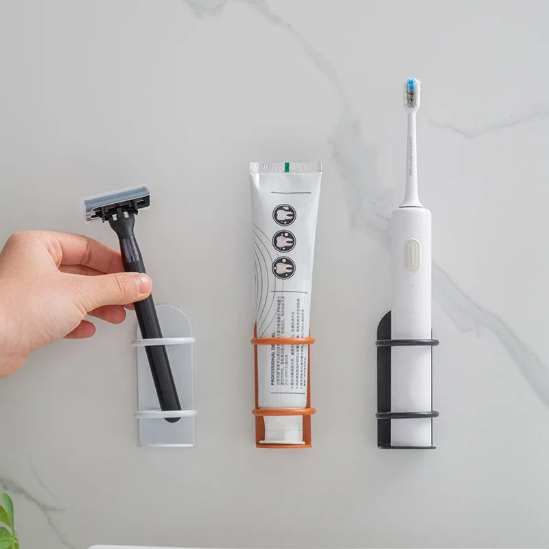 Electric Toothbrush Holder, Wall Mounted Iron Rack with Drain