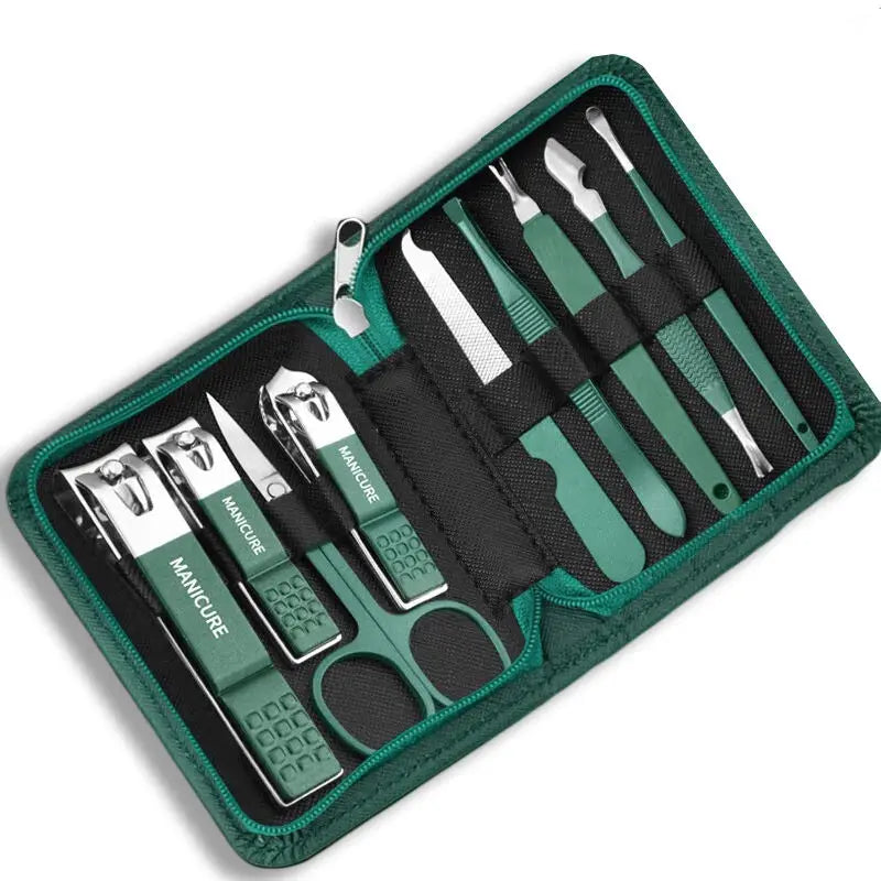 Stainless Steel Manicure Set with Travel Case