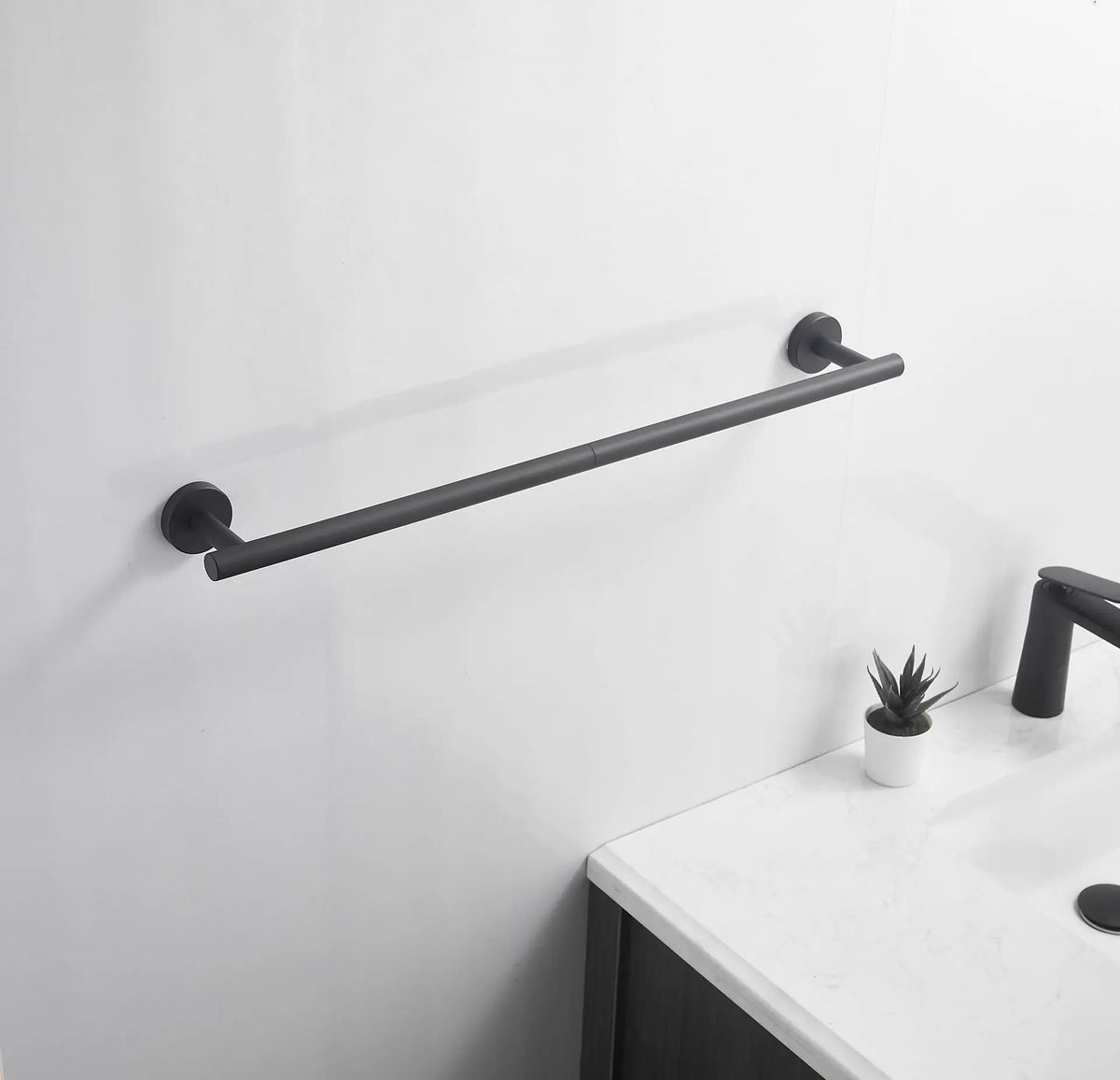 Wall Mounted Towel Bar, Stainless Steel Bathroom Rack, Gold or Black