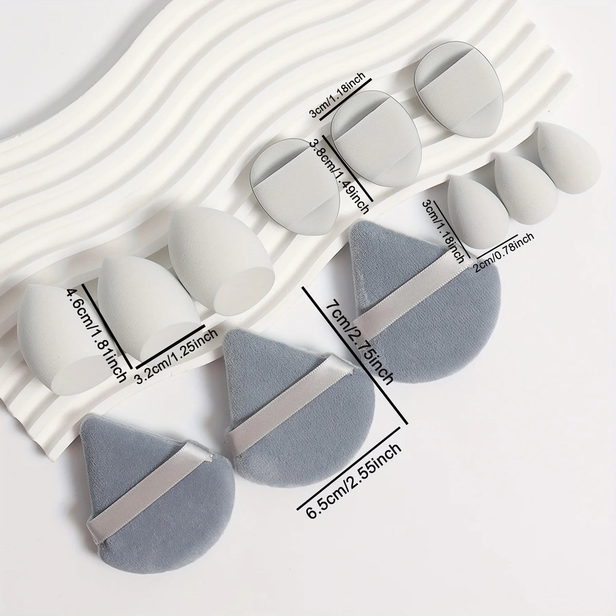 12-Piece Makeup Sponge and Powder Puff Set