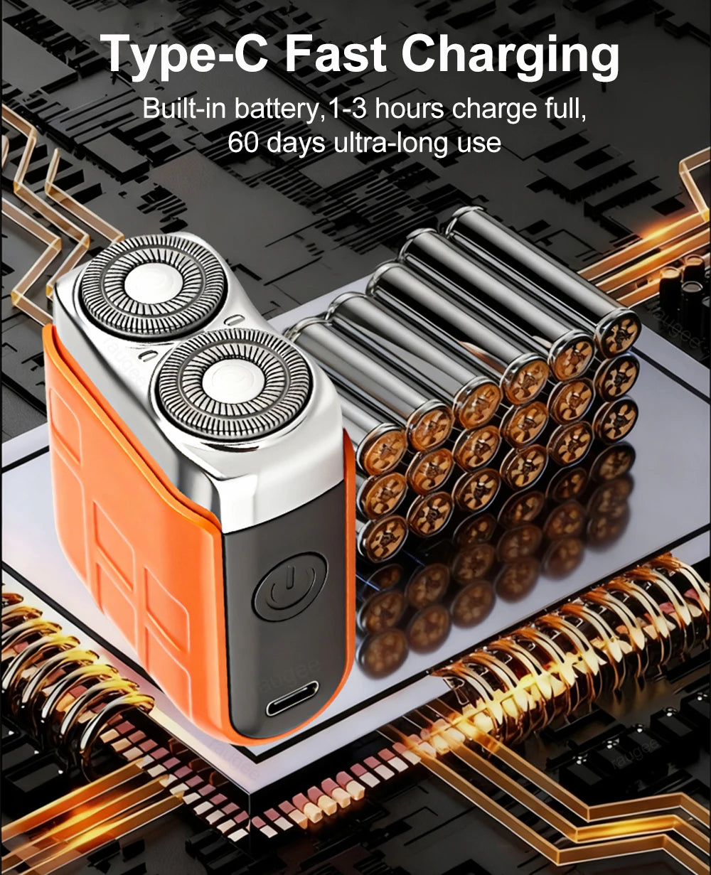 Dual-Head Rechargeable Mini Electric Shaver