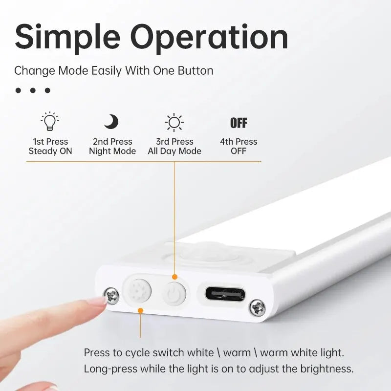 LED Motion Sensor Under Cabinet Light, 50 cm