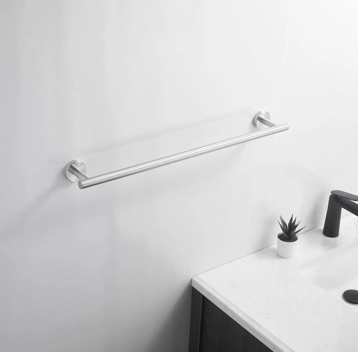Wall Mounted Towel Bar, Stainless Steel Bathroom Rack, Gold or Black