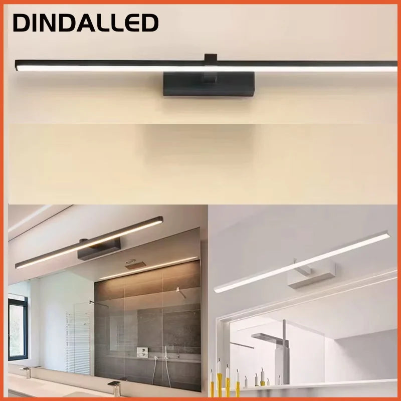 LED Vanity Wall Light, Modern Bathroom Sconce with Acrylic Shade