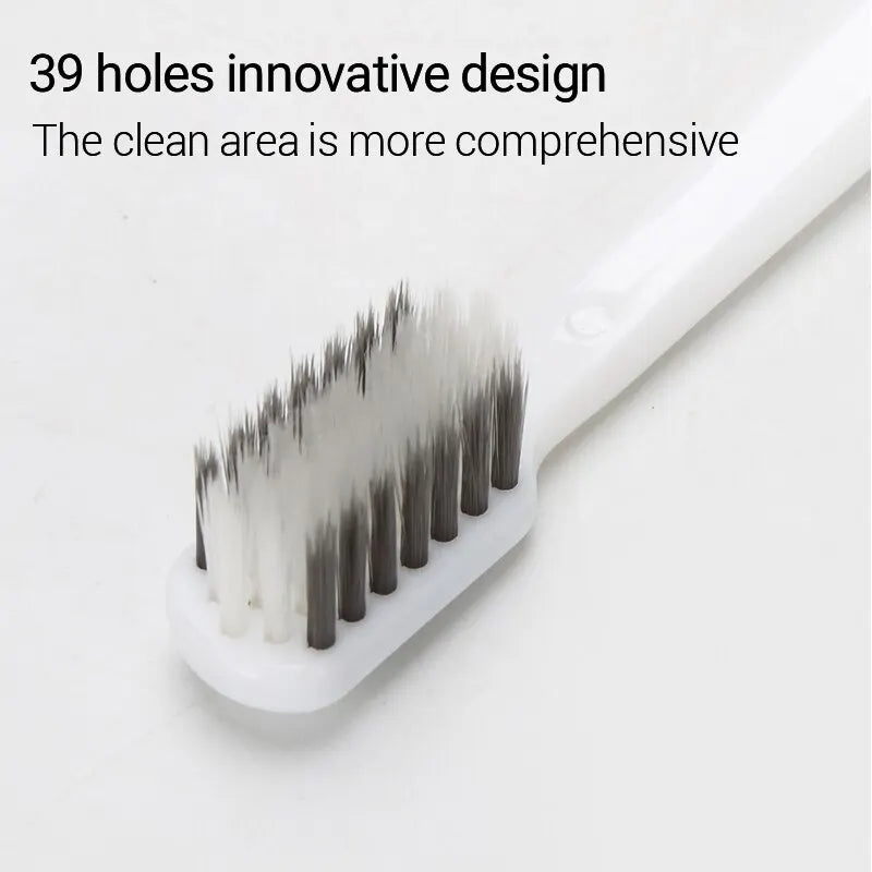 Bamboo Charcoal Soft Toothbrush Set, 10 Pack