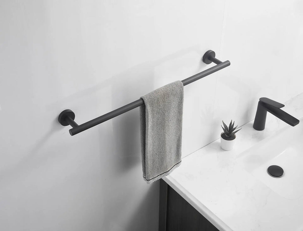 Wall Mounted Towel Bar, Stainless Steel Bathroom Rack, Gold or Black