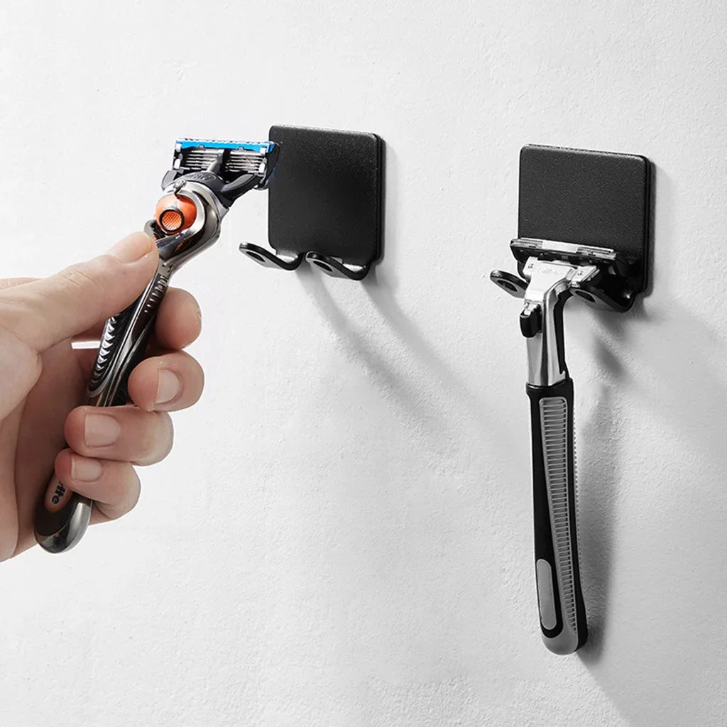 Razor Holder Hook, Adhesive Aluminum Shower Razor Hanger