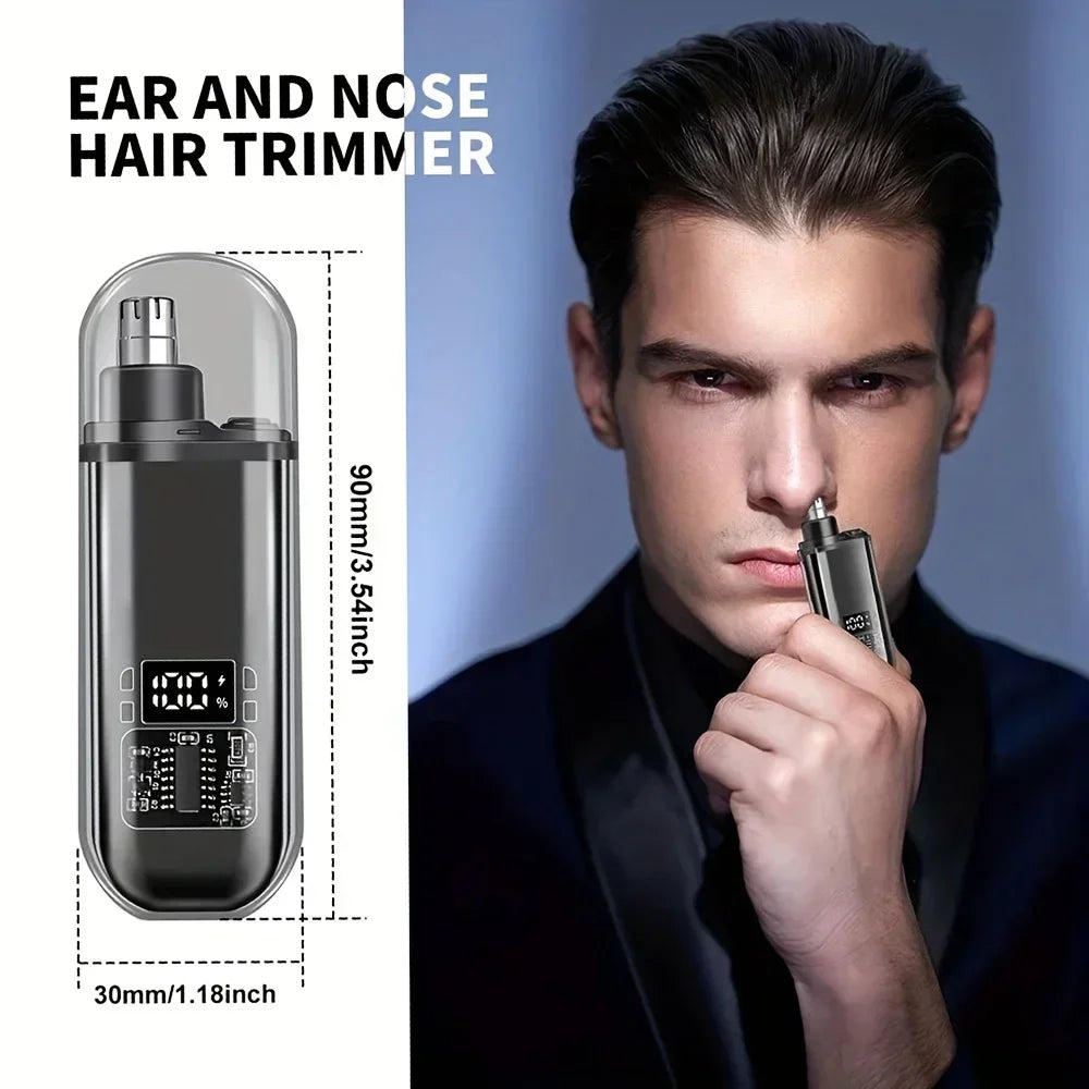 Nose and Ear Hair Trimmer, USB-C Rechargeable Grooming Tool