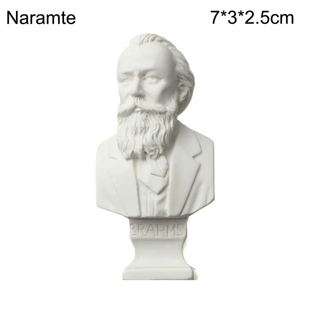 Mini Greek Bust Statue, Plaster Style Resin Figurine