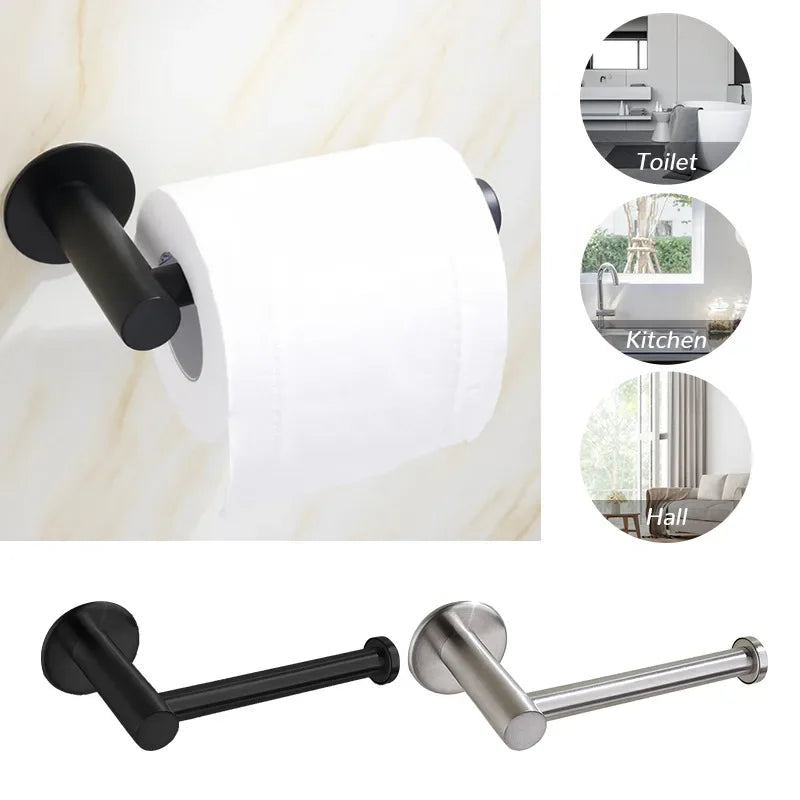 Matte Black Stainless Steel Toilet Paper Holder
