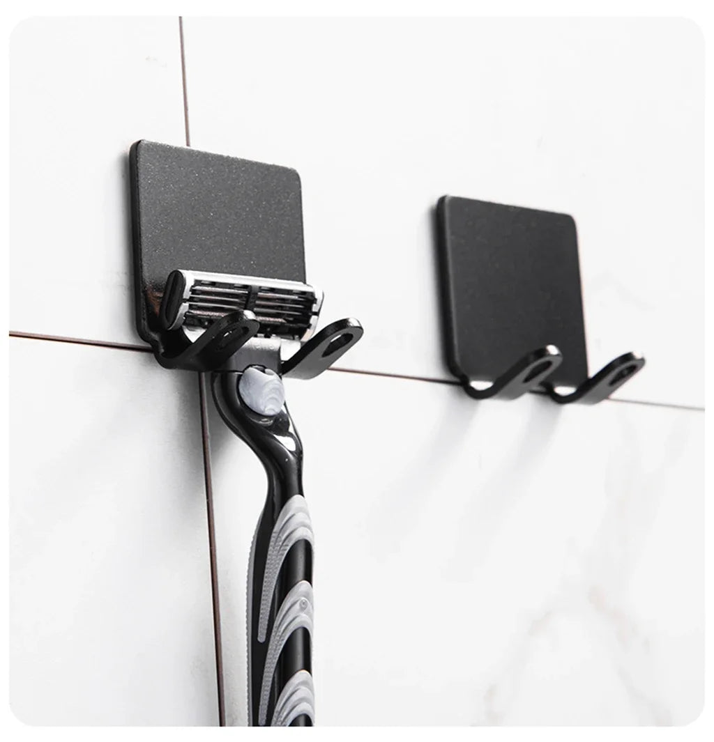 Razor Holder Hook, Adhesive Aluminum Shower Razor Hanger