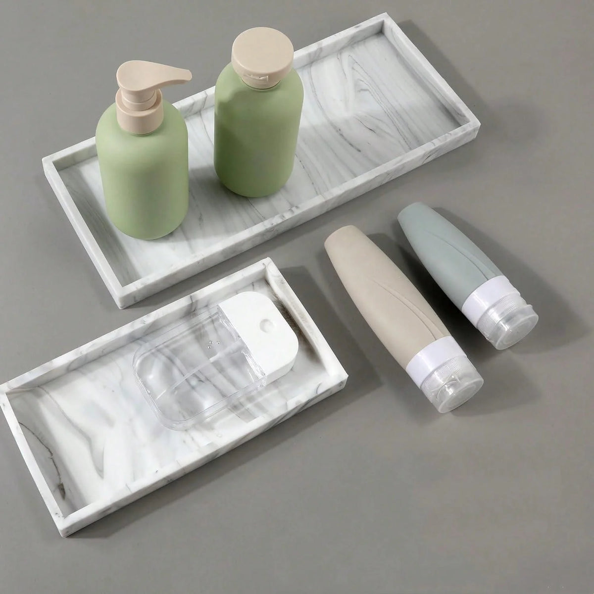 Silicone Vanity Tray, Soft Bathroom and Dresser Organizer Tray