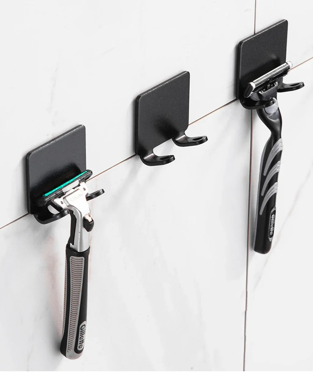 Razor Holder Hook, Adhesive Aluminum Shower Razor Hanger