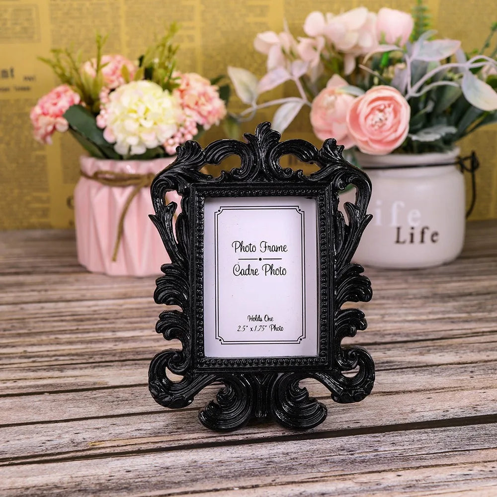 Baroque Square Photo Frame, Vintage Resin Ornate Picture Frame