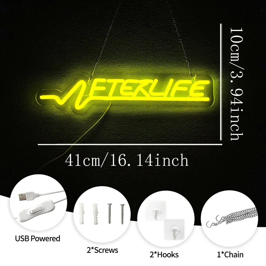 Cyberpunk LED Neon Sign, USB Acrylic Wall Light for Gaming Room
