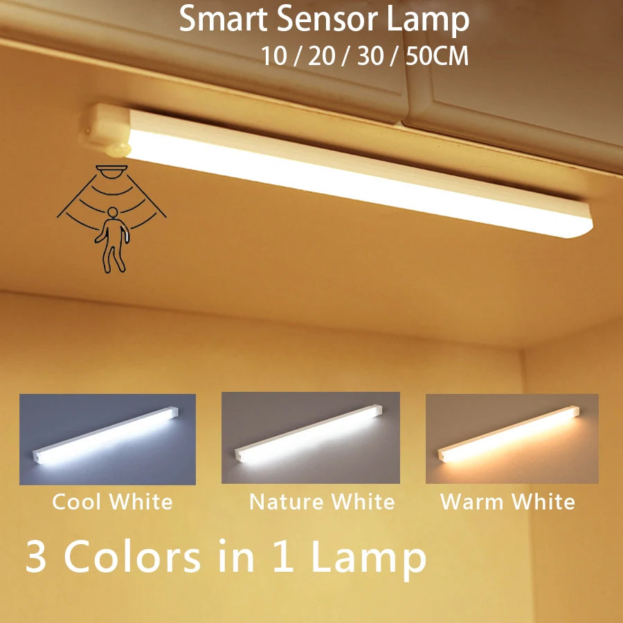 Motion Sensor LED Light Bar, Wireless Rechargeable Closet Light