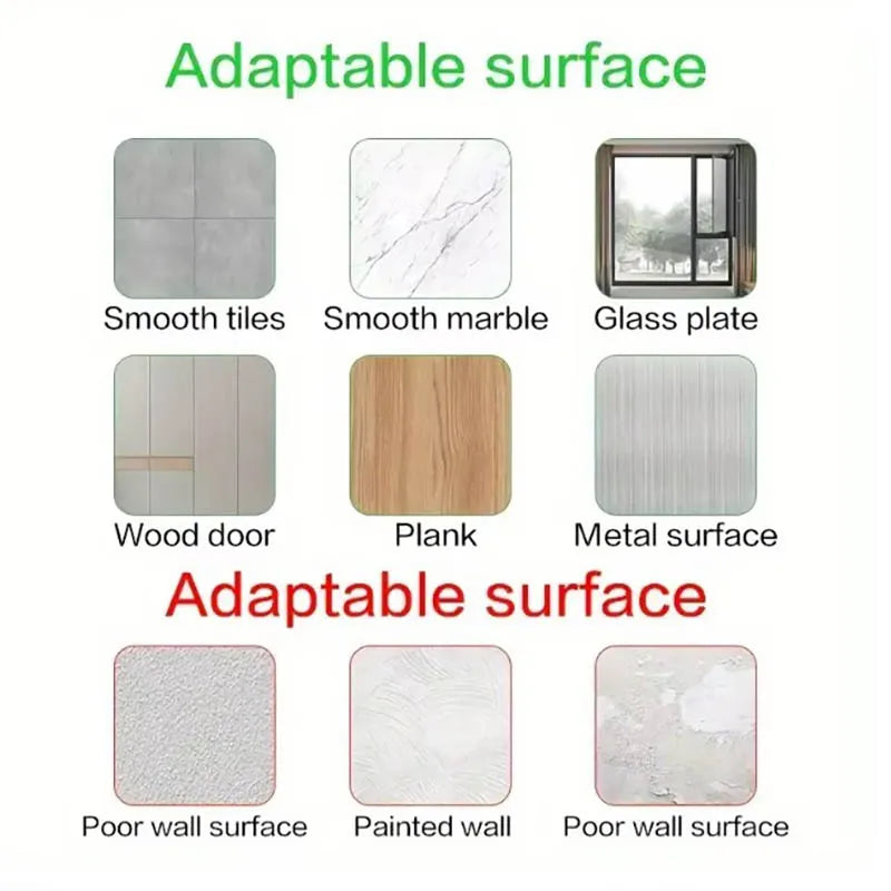 Foldable Wall Shelf, No Drill Floating Shelf for Bathroom