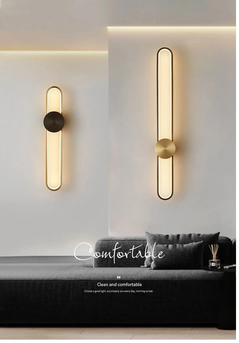 Nordic LED Strip Wall Lamp, Minimalist Up and Down Wall Light