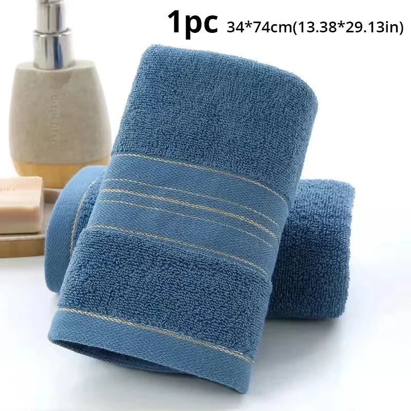 Thick Bath Towel, Soft Cotton Blend Terry, Quick Drying