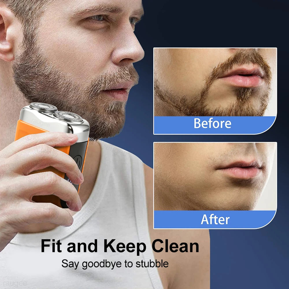 Dual-Head Rechargeable Mini Electric Shaver