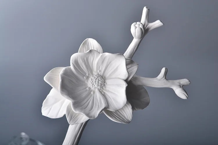 Ceramic Aroma Flower Stem, Handcrafted Scent Diffuser Bloom