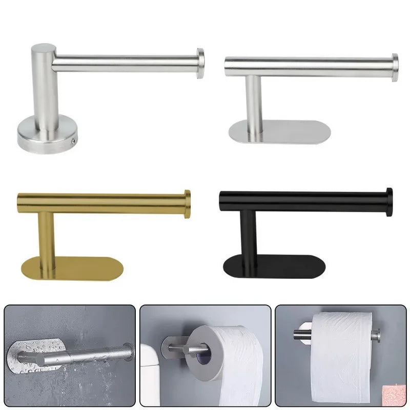 Matte Black Stainless Steel Toilet Paper Holder