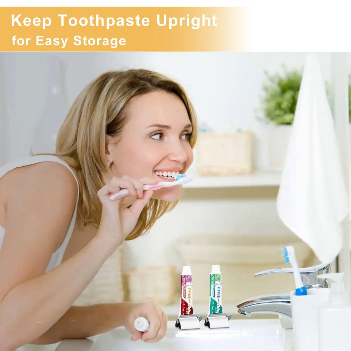 Toothpaste Squeezer, Stainless Steel Tube Roller, 1 to 4 Pack