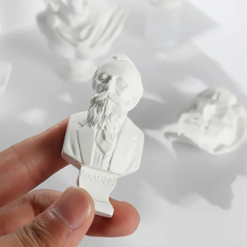 Mini Greek Bust Statue, Plaster Style Resin Figurine