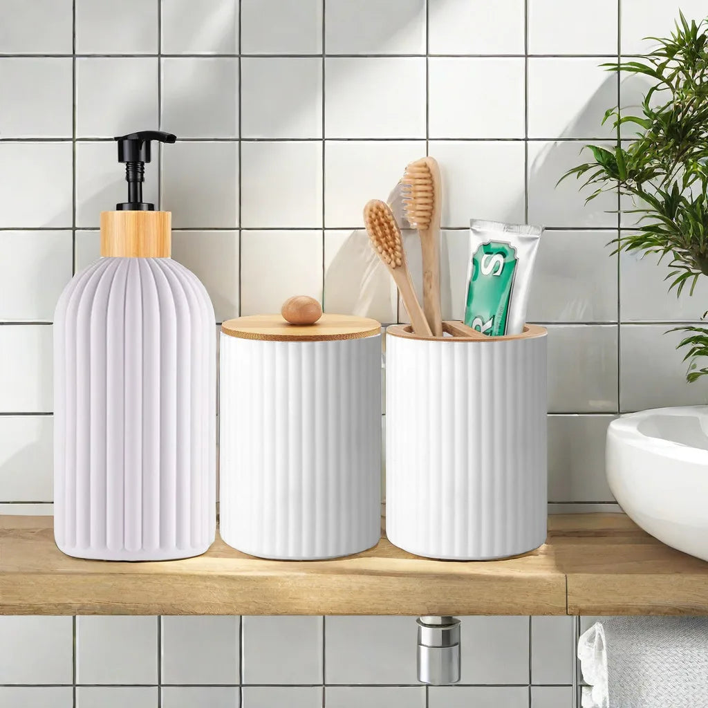 Bathroom Countertop Organizer with Soap Dispenser