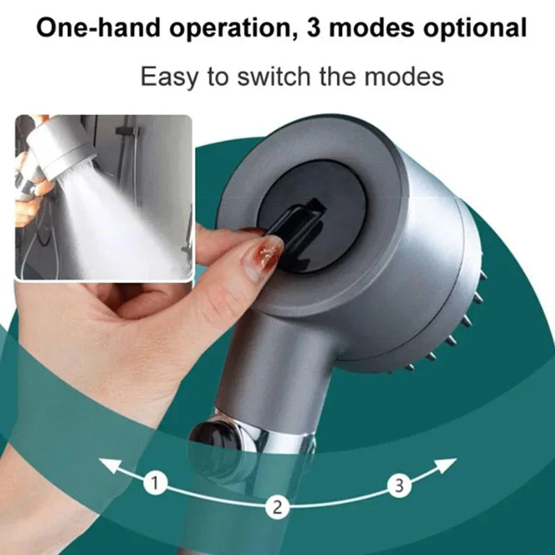 Filtered High-Pressure Handheld Shower Head