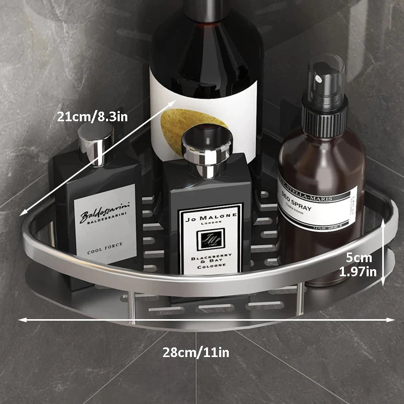 Corner Shower Shelf, No Drill Aluminum Bathroom Caddy