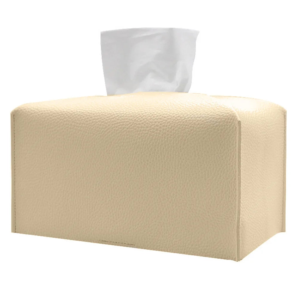 Tissue Box Cover, PU Leather Rectangular Tissue Holder