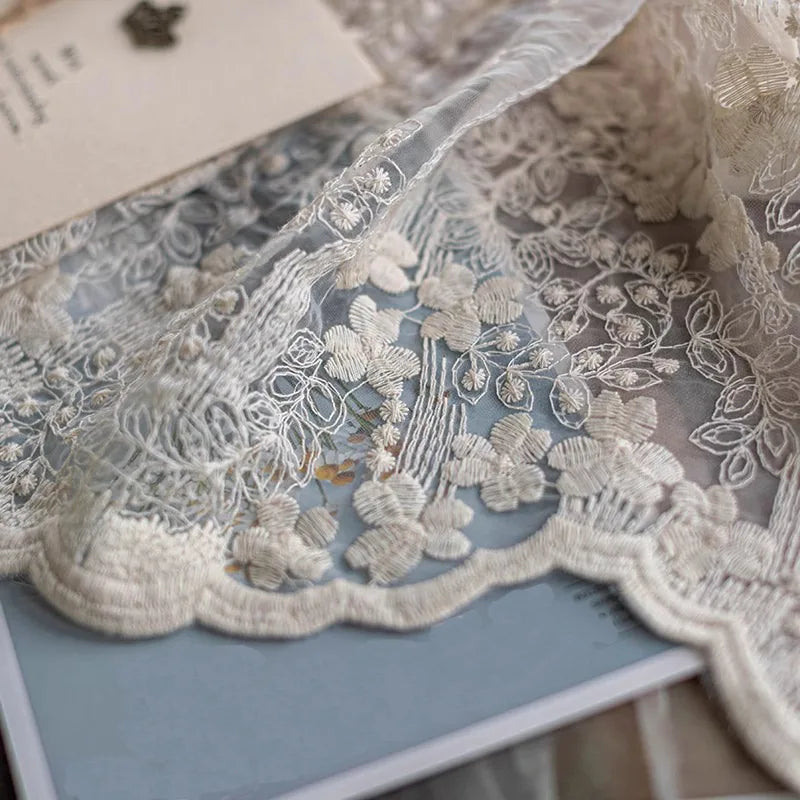 Lace Rectangular Tablecloth, Vintage Floral Polyester Table Cover