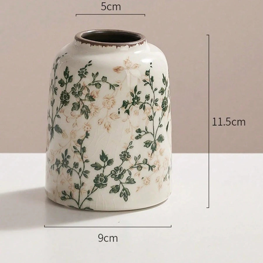 Ice Crackle Ceramic Bud Vase, Handmade Small Flower Vase