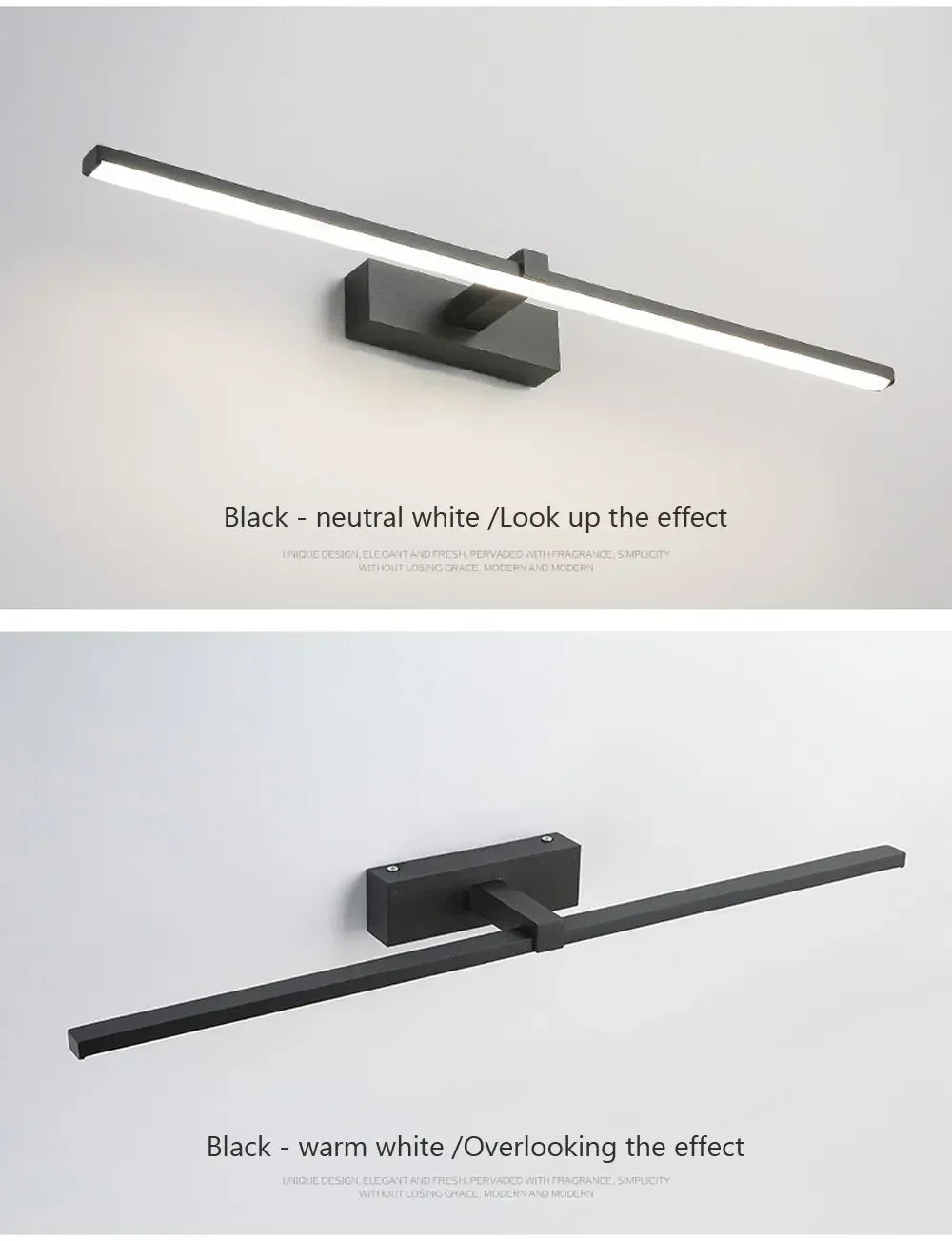 LED Vanity Wall Light, Modern Bathroom Sconce with Acrylic Shade