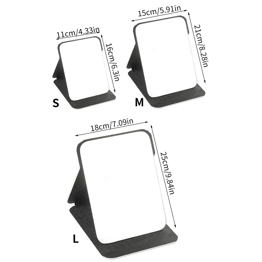 Foldable PU Leather Desktop Makeup Mirror