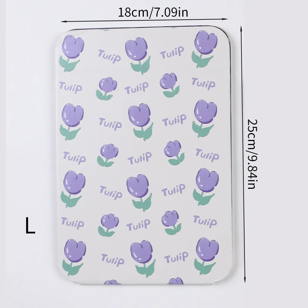 Foldable PU Leather Desktop Makeup Mirror