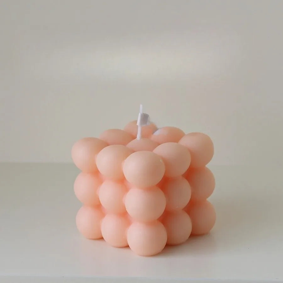 Bubble Cube Candle, Handmade Soy Wax Scented Decor Candle