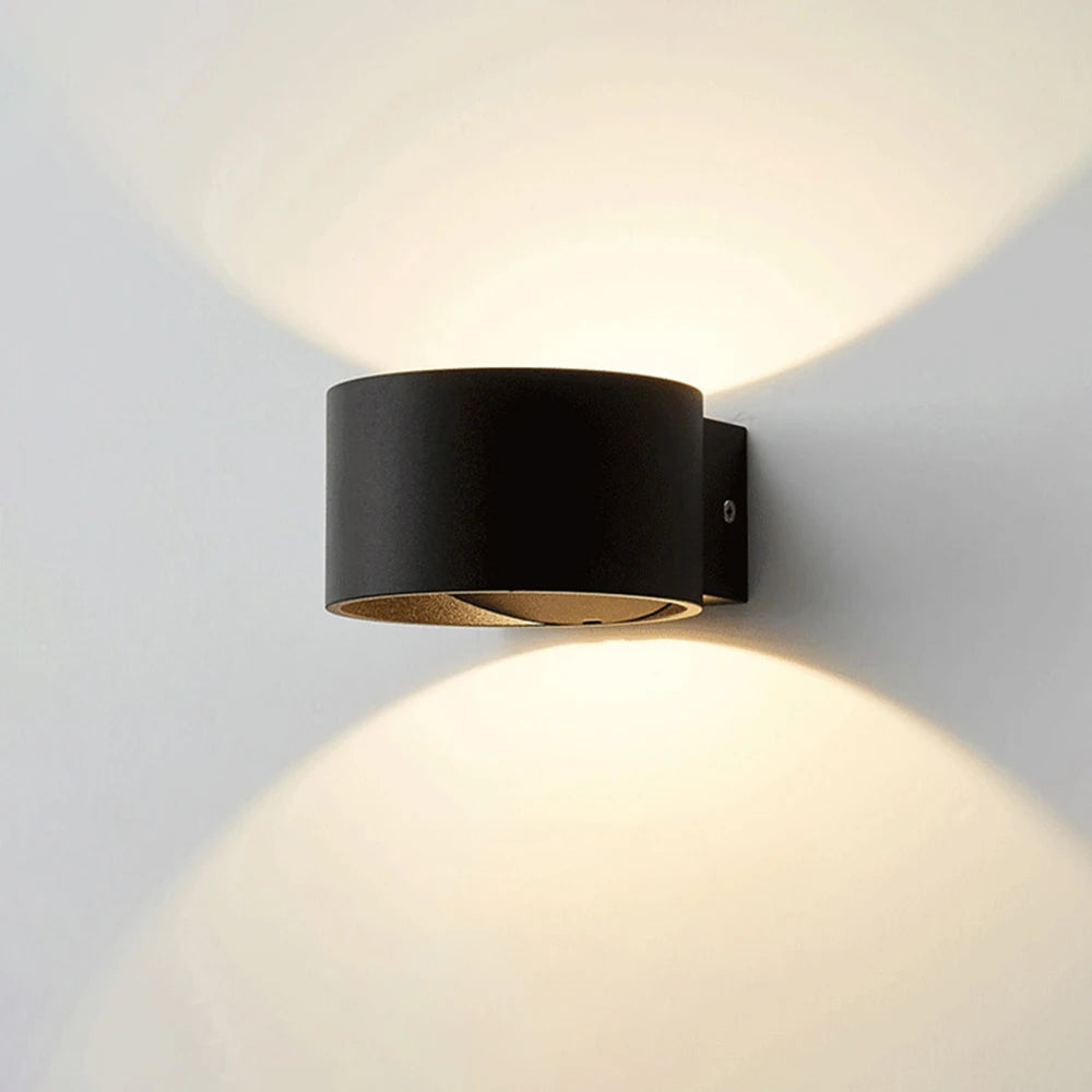 Aluminum Up and Down Wall Lamp, Modern LED Sconce, Black or White