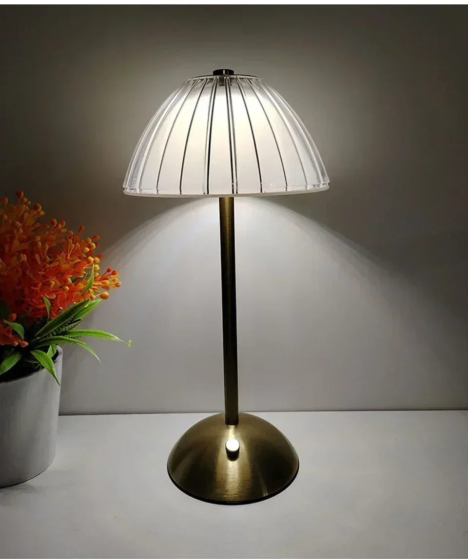 Crystal Touch Table Lamp, USB Rechargeable