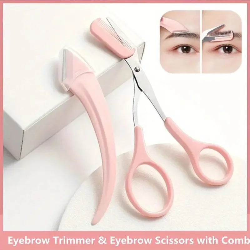Eyebrow Grooming Set with Razor, Scissors and Comb