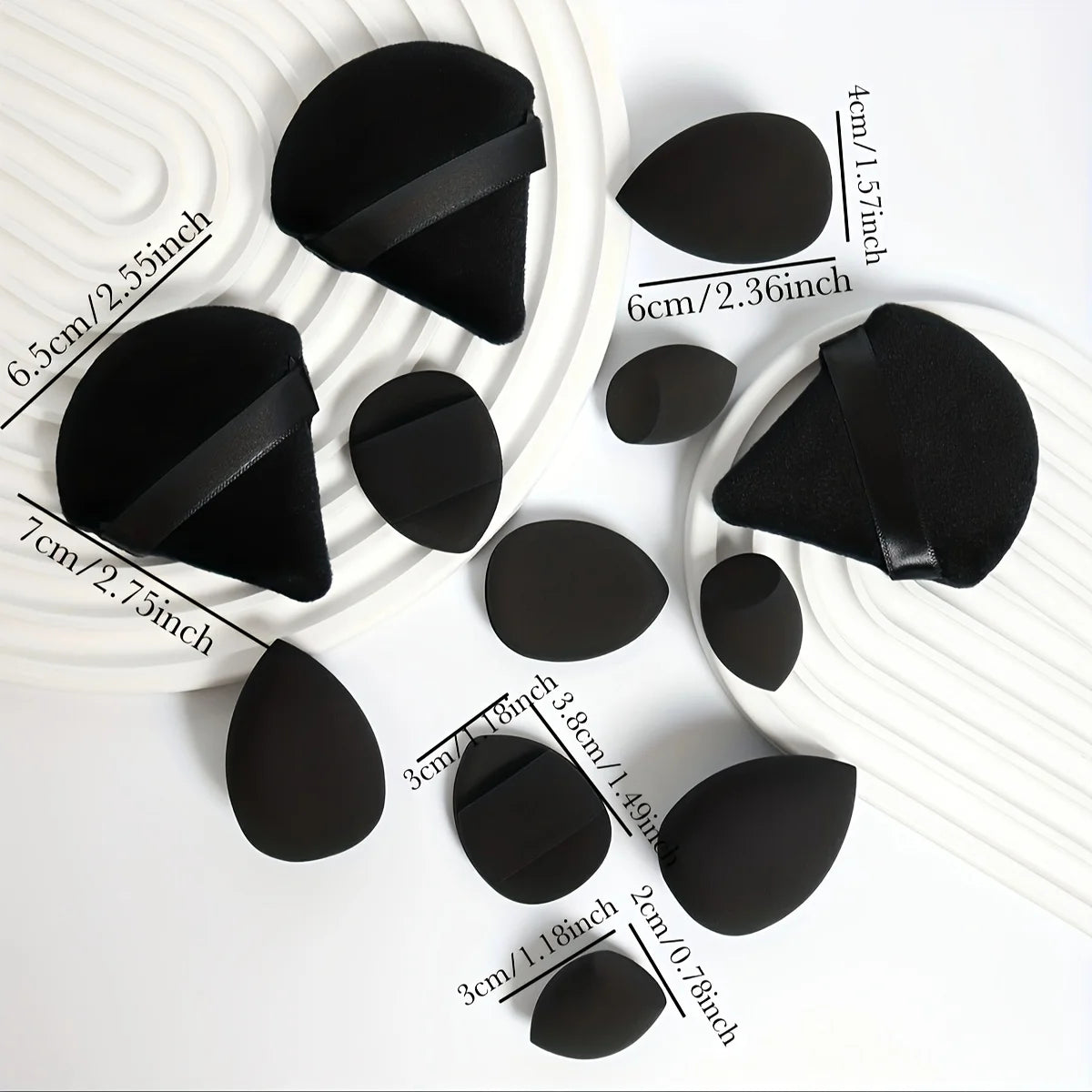 12-Piece Makeup Sponge and Powder Puff Set