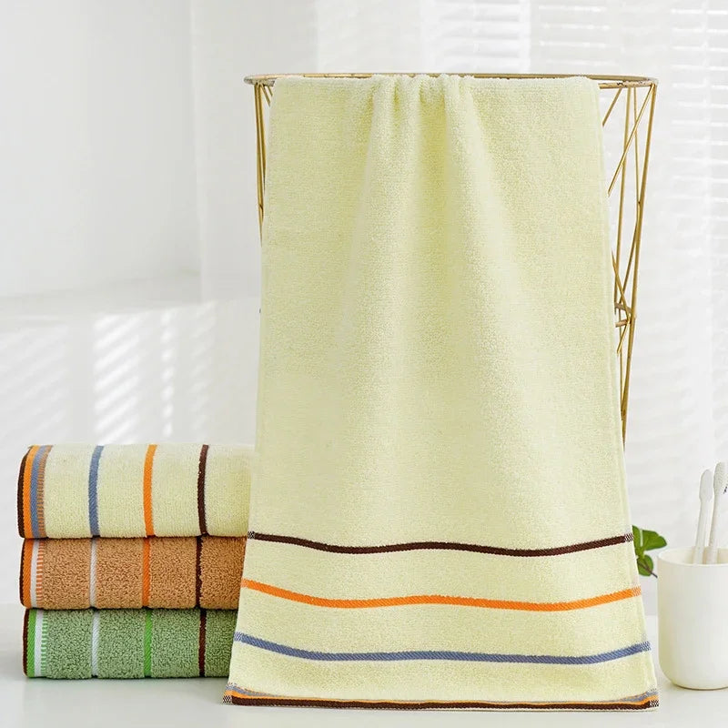 Thick Bath Towel, Soft Cotton Blend Terry, Quick Drying