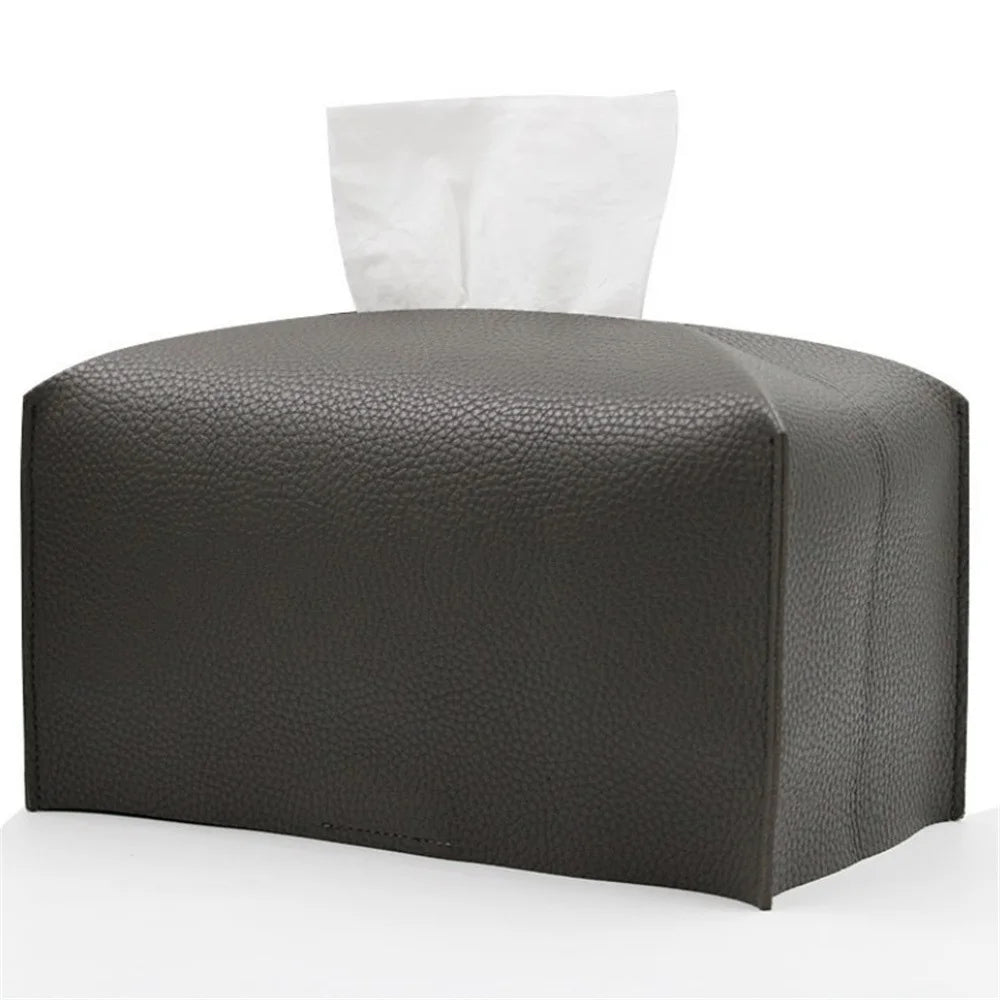 Tissue Box Cover, PU Leather Rectangular Tissue Holder