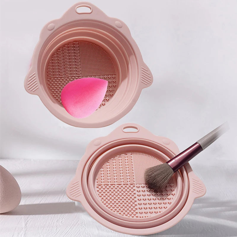 Makeup Brush Cleaning Set with Bowl and Drying Holder