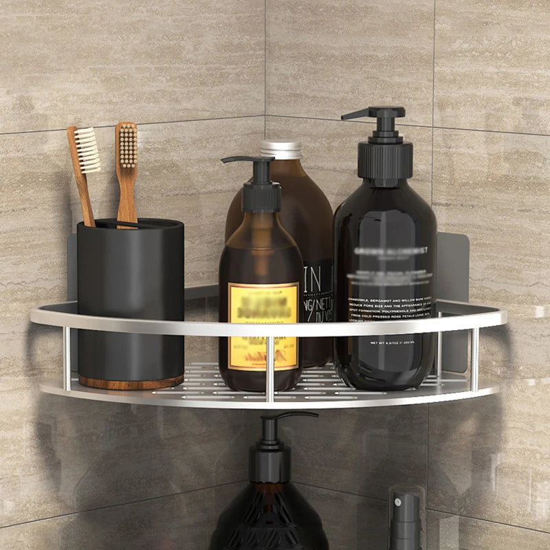 Corner Shower Shelf, No Drill Aluminum Bathroom Caddy