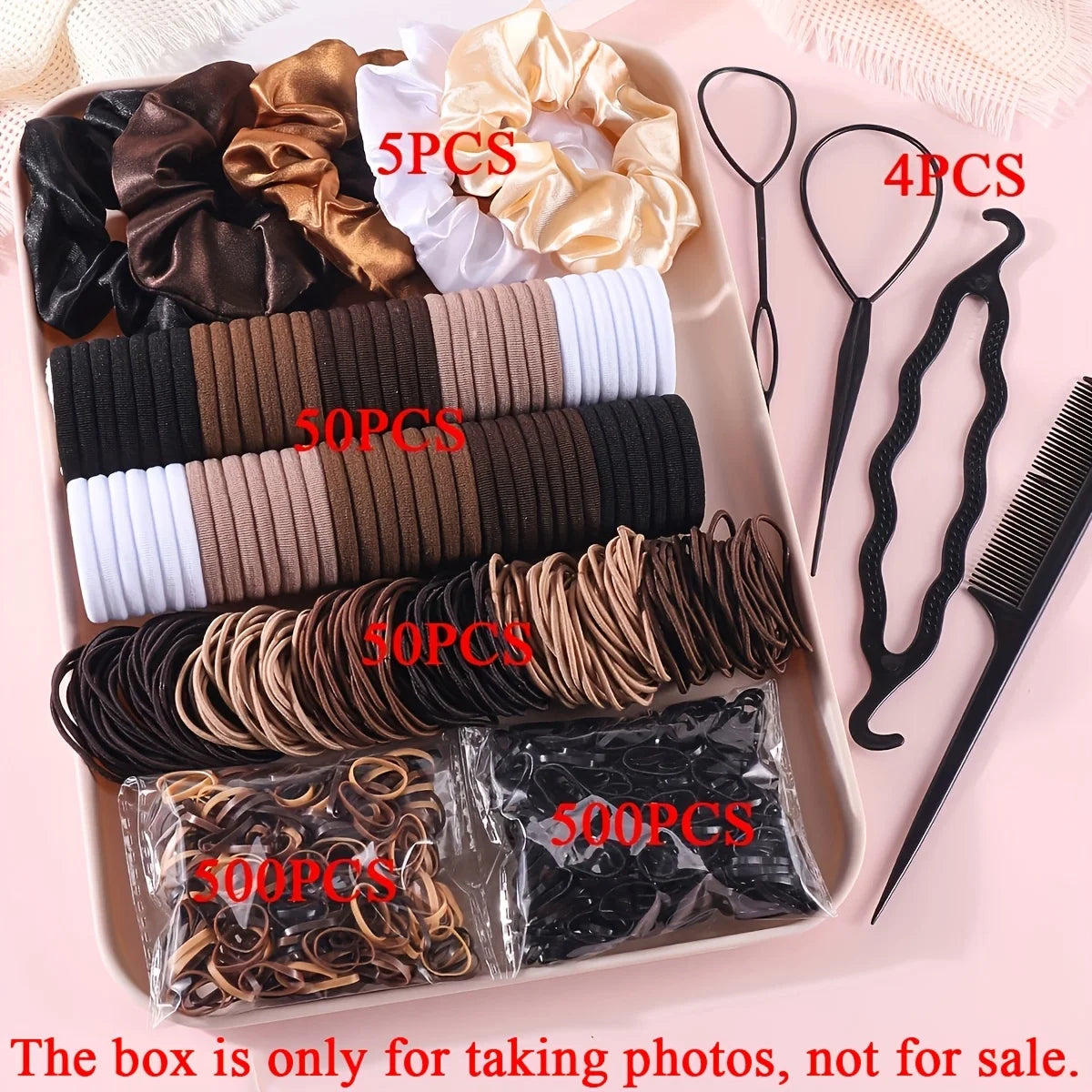 Hair Accessories Set, 1109 Pieces with Scrunchies and Hair Ties