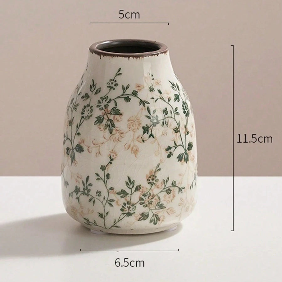 Ice Crackle Ceramic Bud Vase, Handmade Small Flower Vase