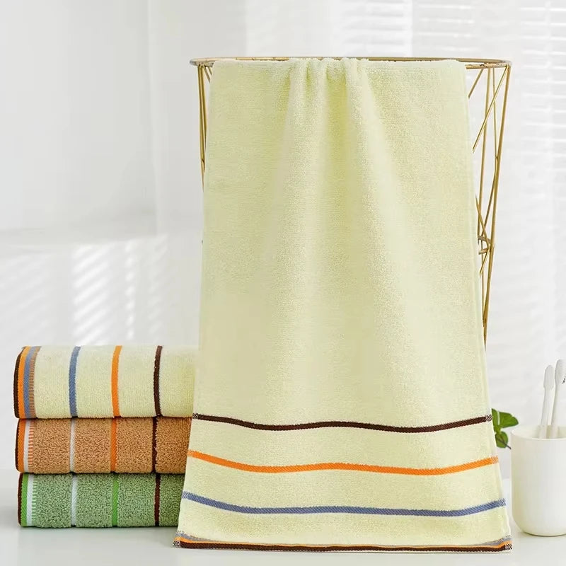 Thick Bath Towel, Soft Cotton Blend Terry, Quick Drying