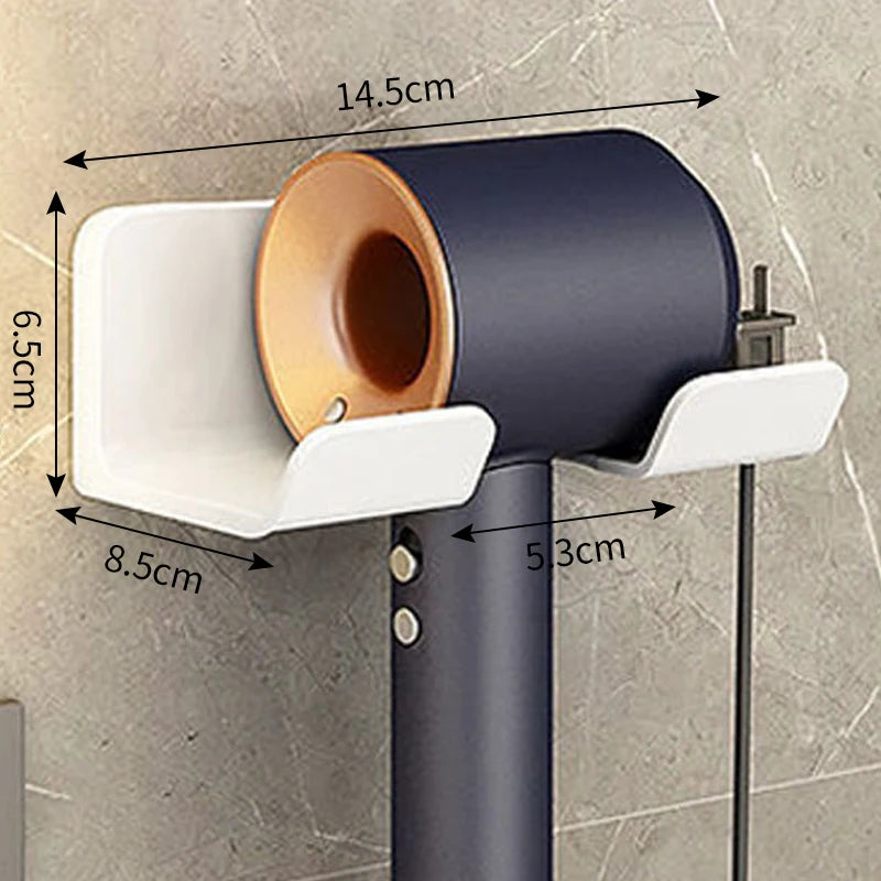 Hair Dryer Holder, Wall Mounted Bathroom Styling Tool Rack